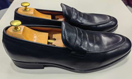 Chaussures cuir noir ou mocassin élégant semelle cuir image 8