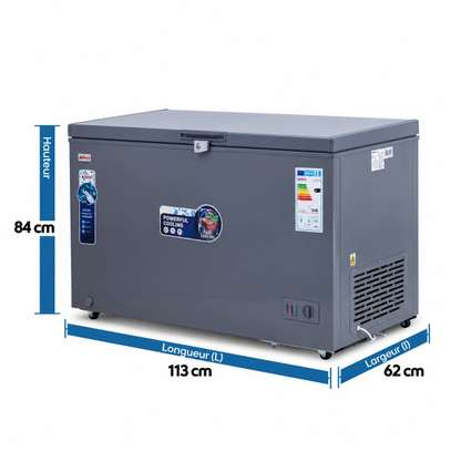 CONGELATEUR 400LITRES ASTECH HORIZONTAL AVEC VITRE GRIS image 4