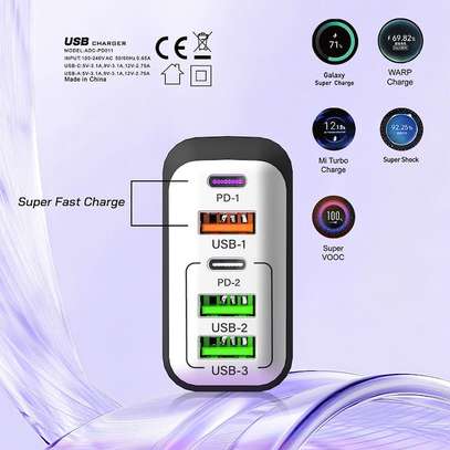 Chargeur USB rapide GaN 200W à 5 ports image 12
