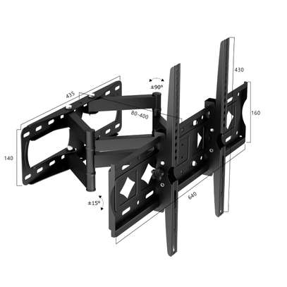 Support TV mural 32" - 85" pouces, inclinable et pivotant image 4