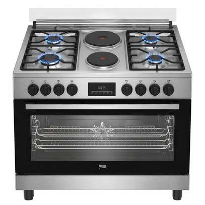 CUISINIERE 6FEUX BEKO 90X60 A GAZ + 2 PLAQUES DE CUISSON image 2