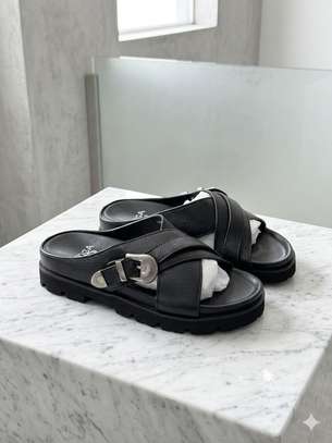 Prada sandales homme vert kaki noir décontracté image 10