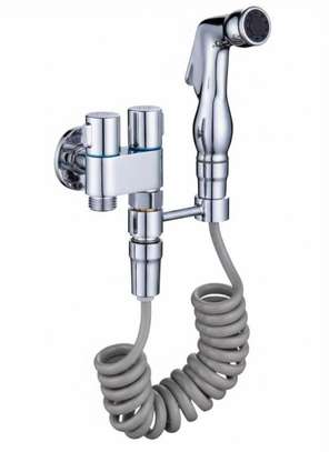 Robinet flexible noir mat pivotant double jet image 2