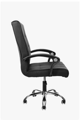 Chaise bureau cuir noir ergonomique réglable image 5