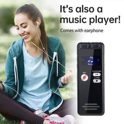 Dictaphone portable noir enregistreur vocal 8GO image 2