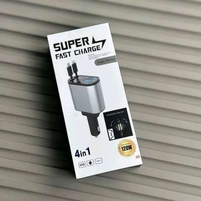 Chargeur de voiture 120 W rétractable 4 en 1 image 7