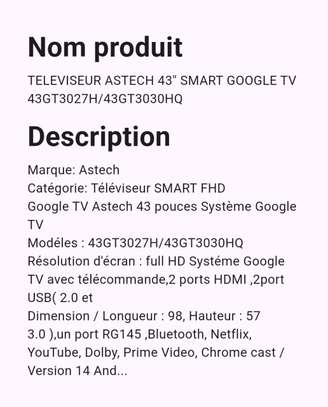 Google TV intégré  43" Smart HD image 2