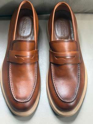 Mocassin cuir marron confortable semelle épaisse image 8