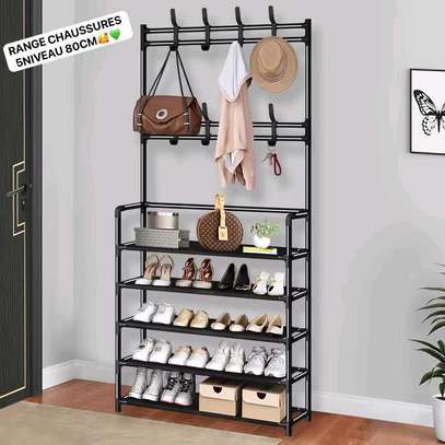 Étagères de rangement chaussures 5 niveaux en fer image 3
