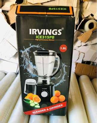 IRVINGS Blender 1,5L Bol Verre Argent Noir image 2