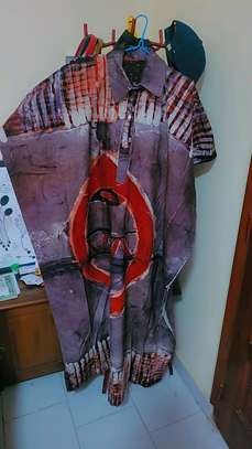 Robe traditionnelle rouge longue manches longues unique image 7
