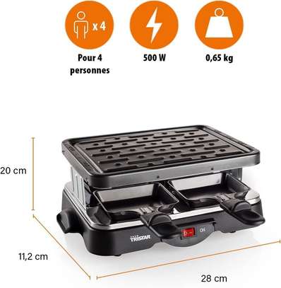 Appareil à raclette avec plaque gril Pour 4 personnes image 6
