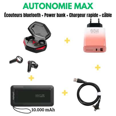 Pack Écouteurs Bluetooth + Power Bank 10000mAh image 2