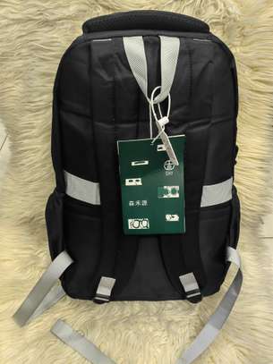 Sac à dos noir robuste multi-poches bandes réfléchissantes image 9