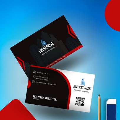 Cartes de visite modernes avec QR code intégré image 4