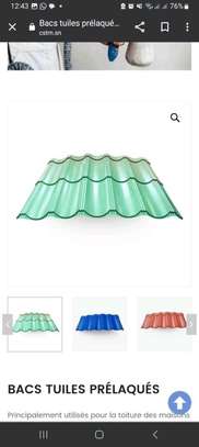 Bacs tuiles prélaqués bleu acier toiture résistante image 3