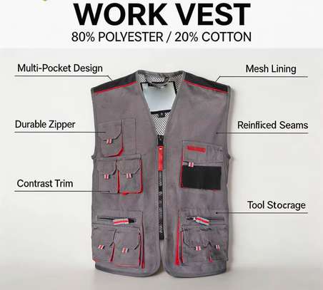 Gilet de travail multi-poches image 6