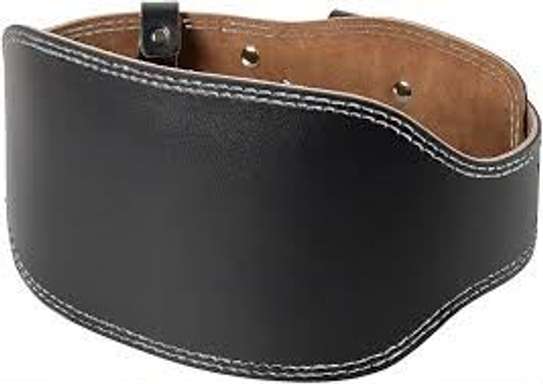 Ceinture musculation cuir noir soutien lombaire ajustable image 2