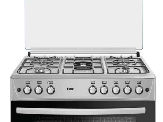 CUISINIERE 5FEUX FERRE 90X60 A GAZ GRIS F9P50G2DI image 3
