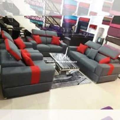 Salon 7places en similicuir et en tissu image 9