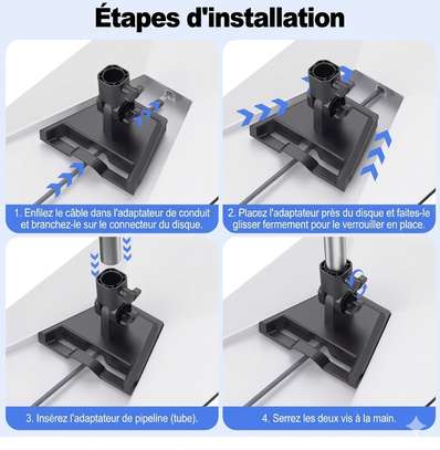 Adaptateur de Tube (3cm) Starlink Gen 3, Matière ABS image 3