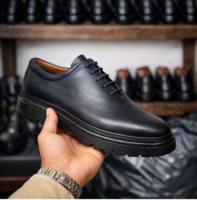 Chaussures cuir bleu marine semelle antidérapante image 2
