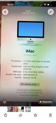 Imac 21.5 pouces à vendre image 2