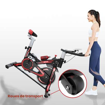 Vélo D'intérieur Vélo Stationnaire avec Écran LCD image 5