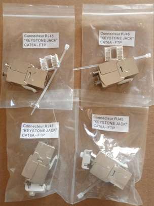 Plaques frontales Keystone RJ45 lot blanc standard image 4