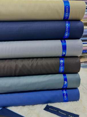 Tissu en rouleau bleu marron gris pour couture déco image 4