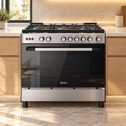 CUISINIERE MIDEA 5FEUX 90X60 A GAZ INOX 90LMG5G028I image 4