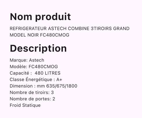 AEG Réfrigérateur combiné noir grande capacité image 4