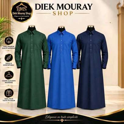 Qamis Col chemise manches poignets avec pantalon image 8