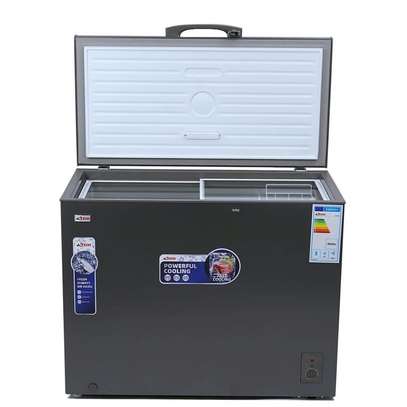 CONGELATEUR 300LITRES ASTECH HORIZONTAL AVEC VITRE GRIS image 4