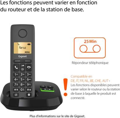 téléphones fixe sans fil duo - répondeur - Gigaset image 3