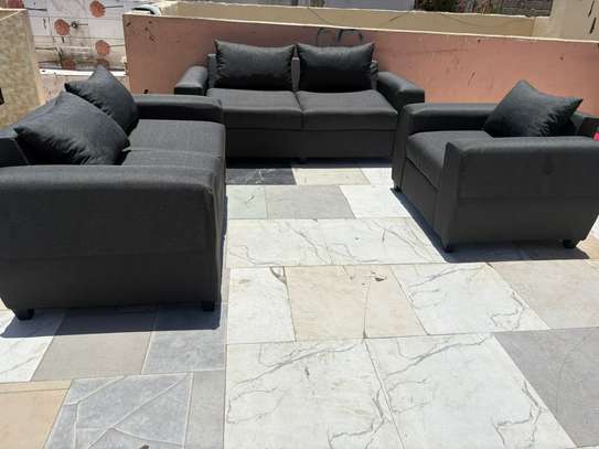 Ensemble salon extérieur 3 pièces gris anthracite 6places image 2