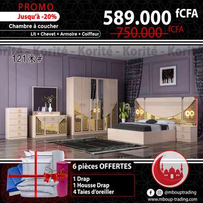 Ensemble chambre 6 pièces design moderne blanc image 13