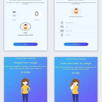 Pèse-personne connectée BLUETOOTH - affiche température image 4