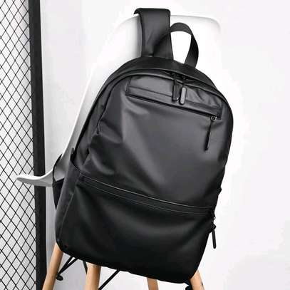 Sac à dos cuir multifonction Unisexe noire image 5