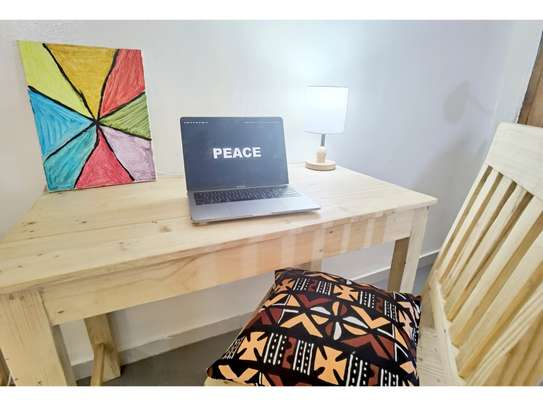 TABLE en BOIS BRUT / BUREAU - 100x60x75 CM image 3