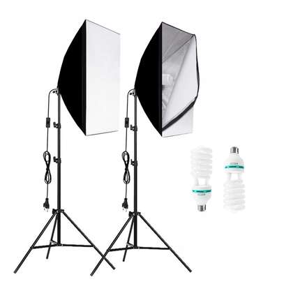 Kit softbox photo 2x softbox trépieds réglables image 2