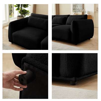 SALON CANAPE 3PLACES AVEC POUF image 4