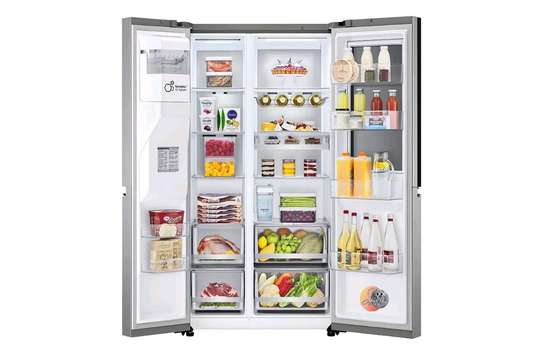 REFRIGERATEUR LG SIDE BY SIDE 2PORTES AVEC FONTAINE GRIS image 2
