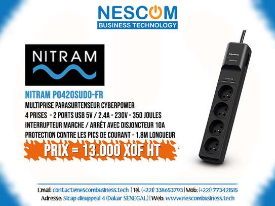 Multiprise parasurtenseur parafoudre NITRAM image 3