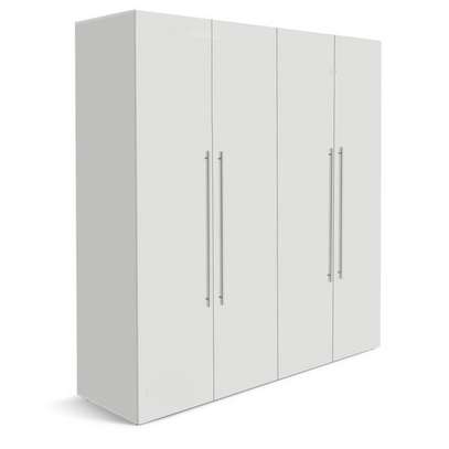 ARMOIRE 4BATTANTS 170X45X175 CM BLANC ARB004 image 2
