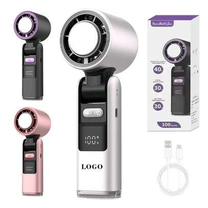 Ventilateur portable rechargeable noir ou blanc puissant image 2