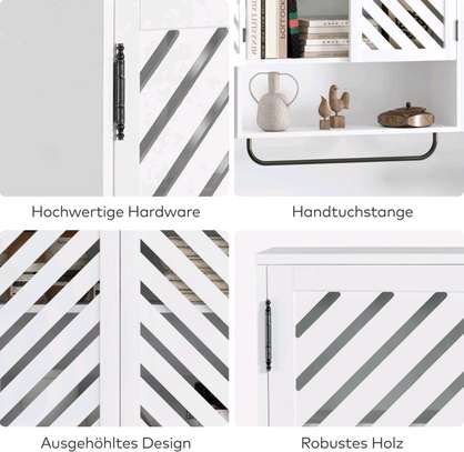 Armoire murale bois avec porte-serviettes image 6