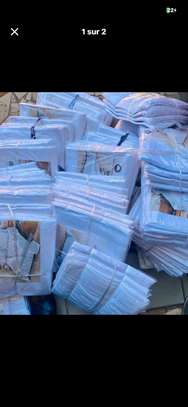 Drap blanche 100% coton avec 2 oreillers image 3