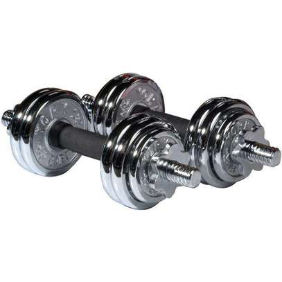 Kit d'haltères chromées 15Kg - York Fitness image 6