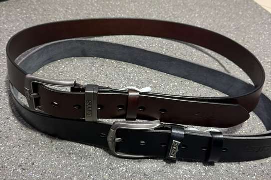 Diesel et Levis ceinture cuir  boucle métal logo image 3